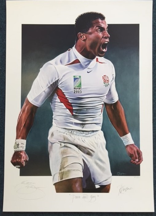 Jason Robinson signed England 2003 RWC Print